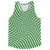 Warped Checkerboard Running Track Tops Made In USA - Green Kelly And White