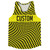 Warped Checkerboard Custom Running Track Tops Made In USA - Yellow Bright And Black Warped Checkerboard Custom Running Track Tops Made In USA - Yellow Bright And Black