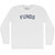 Funds Adult Cotton Long Sleeve T-shirt - White