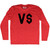V Money Adult Tri-Blend Long Sleeve T-shirt - Athletic Red