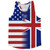 American Flag And United Kingdom Flag Combination Running Racerback Singlet Track Tank Top American Flag And United Kingdom Flag Combination Running Racerback Singlet Track Tank Top