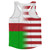 American Flag And Oman Flag Combination Running Racerback Singlet Track Tank Top