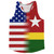 American Flag And Togo Flag Combination Running Racerback Singlet Track Tank Top American Flag And Togo Flag Combination Running Racerback Singlet Track Tank Top