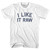 I Like It Raw Adult Cotton T-shirt - White