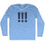 Exclamation Points Adult Tri-Blend Long Sleeve T-shirt - Athletic Blue