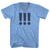 Exclamation Points Adult Tri-Blend V-neck T-shirt - Athletic Blue