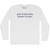 Jack Of All Trades, Master Of None. Rage Font Adult Cotton Long Sleeve T-shirt - White Jack Of All Trades, Master Of None. Rage Font Adult Cotton Long Sleeve T-shirt - White
