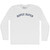 Super Duper Adult Cotton Long Sleeve T-shirt - White
