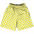 Checkerboard 1 Inch Yellow Canary and White Lacrosse Shorts Made In USA Checkerboard 1 Inch Yellow Canary and White Lacrosse Shorts Made In USA