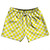 Checkerboard 1 Inch Yellow Canary and White 5" Swim Shorts Made in USA Checkerboard 1 Inch Yellow Canary and White 5" Swim Shorts Made in USA