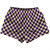 Checkerboard 1 Inch Purple Medium and Vegas Gold Womens & Girls Sport Shorts End Made In USA Checkerboard 1 Inch Purple Medium and Vegas Gold Womens & Girls Sport Shorts End Made In USA