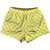 Checkerboard 1 Inch Yellow Canary and White Womens & Girls Sport Shorts End Made In USA Checkerboard 1 Inch Yellow Canary and White Womens & Girls Sport Shorts End Made In USA