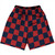 Checkerboard 2.5 Inches Blue Navy and Red Dark Basketball Practice Shorts Made In USA - Blue Navy and Red Dark
