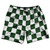 Checkerboard 2.5 Inches Green Hunter and White Swim Shorts 7" Made in USA - Green Hunter and White Checkerboard 2.5 Inches Green Hunter and White Swim Shorts 7" Made in USA - Green Hunter and White