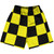 Checkerboard 5 Inches Black and Yellow Basketball Practice Shorts Made In USA