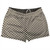Checkerboard Half Inch Brown Dark and White Shorty Short Gym Shorts 2.5" Inseam Made In USA