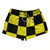 Checkerboard 5 Inches Black and Yellow 2.5" Swim Shorts Made in USA