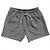 Checkerboard Half Inch Black and White 5" Swim Shorts Made in USA