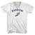 Barrow Running Track Winged Foot Adult Cotton V-neck T-shirt - White Barrow Running Track Winged Foot Adult Cotton V-neck T-shirt - White