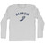 Barrow Running Track Winged Foot Adult Cotton Long Sleeve T-shirt - Grey Heather