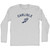 Carlisle Running Track Winged Foot Adult Cotton Long Sleeve T-shirt - Grey Heather Carlisle Running Track Winged Foot Adult Cotton Long Sleeve T-shirt - Grey Heather