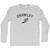 Crawley Running Track Winged Foot Adult Cotton Long Sleeve T-shirt - Grey Heather Crawley Running Track Winged Foot Adult Cotton Long Sleeve T-shirt - Grey Heather