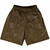 Super Fly Pattern Brown Dark and White Basketball Practice Shorts Made In USA - Brown Dark and White