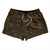 Super Fly Pattern Brown Dark and White 2.5" Swim Shorts Made in USA - Brown Dark and White