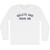 Delete And Move On Adult Cotton Long Sleeve T-shirt - White