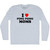 I Love Ping Pong Moms Adult Tri-Blend Long Sleeve T-shirt - Athletic White I Love Ping Pong Moms Adult Tri-Blend Long Sleeve T-shirt - Athletic White