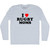 I Love Rugby Moms Adult Tri-Blend Long Sleeve T-shirt - Athletic White I Love Rugby Moms Adult Tri-Blend Long Sleeve T-shirt - Athletic White