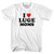 I Love Luge Moms Adult Cotton T-shirt - White