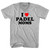 I Love Padel Moms Adult Cotton V-neck T-shirt - Grey Heather