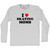 I Love Skating Moms Adult Cotton Long Sleeve T-shirt - Grey Heather I Love Skating Moms Adult Cotton Long Sleeve T-shirt - Grey Heather