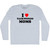 I Love Taekwondo Moms Adult Tri-Blend Long Sleeve T-shirt - Athletic White I Love Taekwondo Moms Adult Tri-Blend Long Sleeve T-shirt - Athletic White