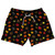 Thanksgiving All Over Pattern 5" Swim Shorts Made in USA - Black