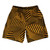 Multiple Lines Pattern Soccer Shorts Made In USA - Orange Burnt and Black