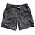 Multiple Lines Pattern Swim Shorts 7" Made in USA - Grey Dark and Black