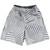 Multiple Lines Pattern Basketball Practice Shorts Made In USA - Grey Dark and White