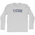 Ticos Adult Cotton Long Sleeve T-shirt - Grey Heather
