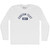 Custom Text And Number In Bubble Adult Cotton Long Sleeve T-shirt - White