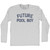 Future Pool Boy Adult Cotton Long Sleeve T-shirt - Grey Heather