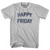 Happy Friday Adult Cotton T-shirt - Cool Grey