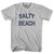 Salty Beach Womens Cotton Junior Cut T-Shirt - Grey Heather