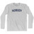 Nobody Adult Cotton Long Sleeve T-shirt - Grey Heather