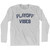 Playoff Vibes Adult Cotton Long Sleeve T-shirt - Grey Heather