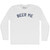 Beer Me Adult Cotton Long Sleeve T-shirt - White