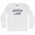 Crater Lake Adult Cotton Long Sleeve T-shirt - White