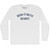 Dew-it-with Dewey Adult Cotton Long Sleeve T-shirt - White