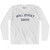 Wall Street Adult Cotton Long Sleeve T-shirt - White